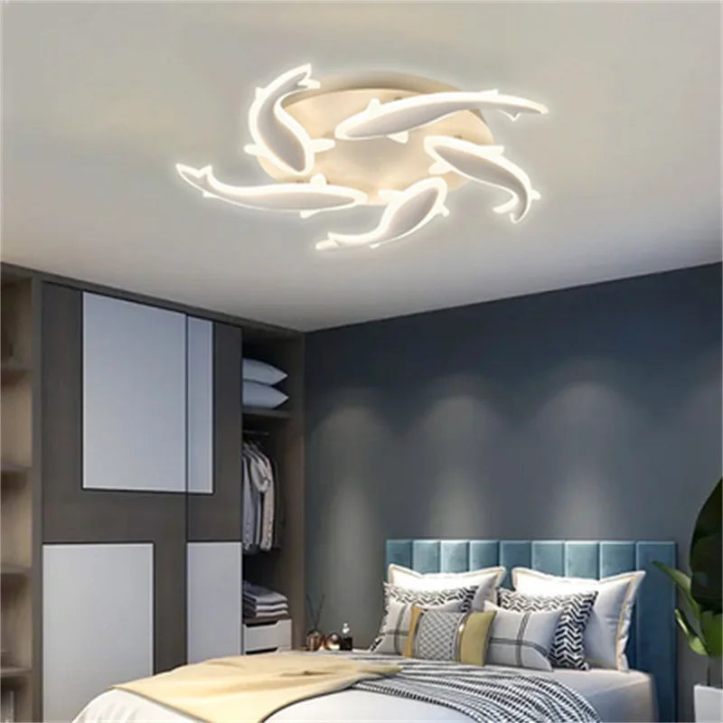 plafonnier led moderne en métal et acrylique pour intérieur