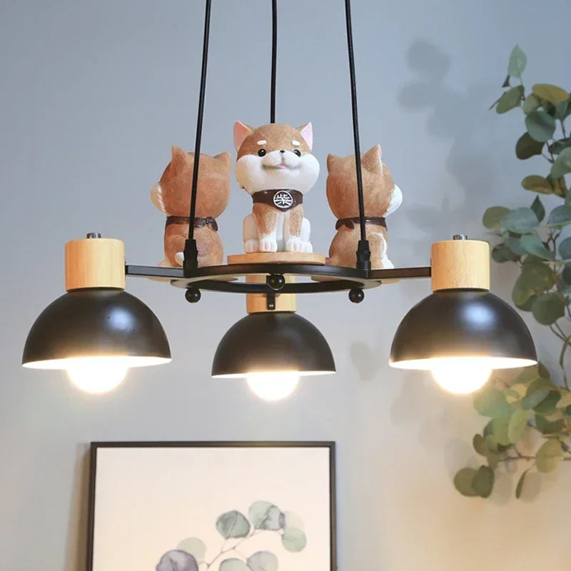 lustre en forme de chiot pour décoration de chambre enfant