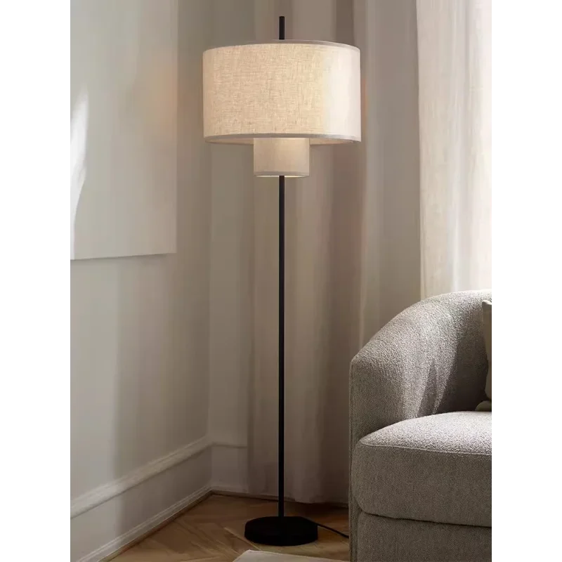 lampadaire led moderne minimaliste en tissu chinois nordique