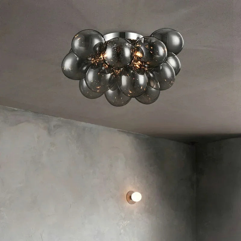 plafonnier led design en verre luminaire décoratif d'intérieur