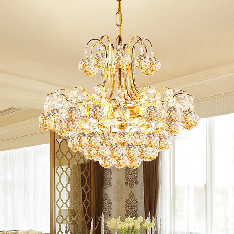 lustre en cristal moderne pour intérieur design et élégant