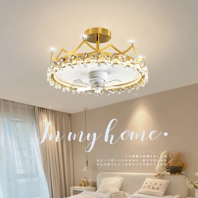 ventilateur de plafond led moderne avec télécommande et éclairage décoratif