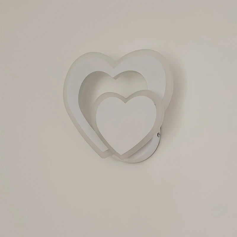 applique murale led simple design coeur nordique moderne