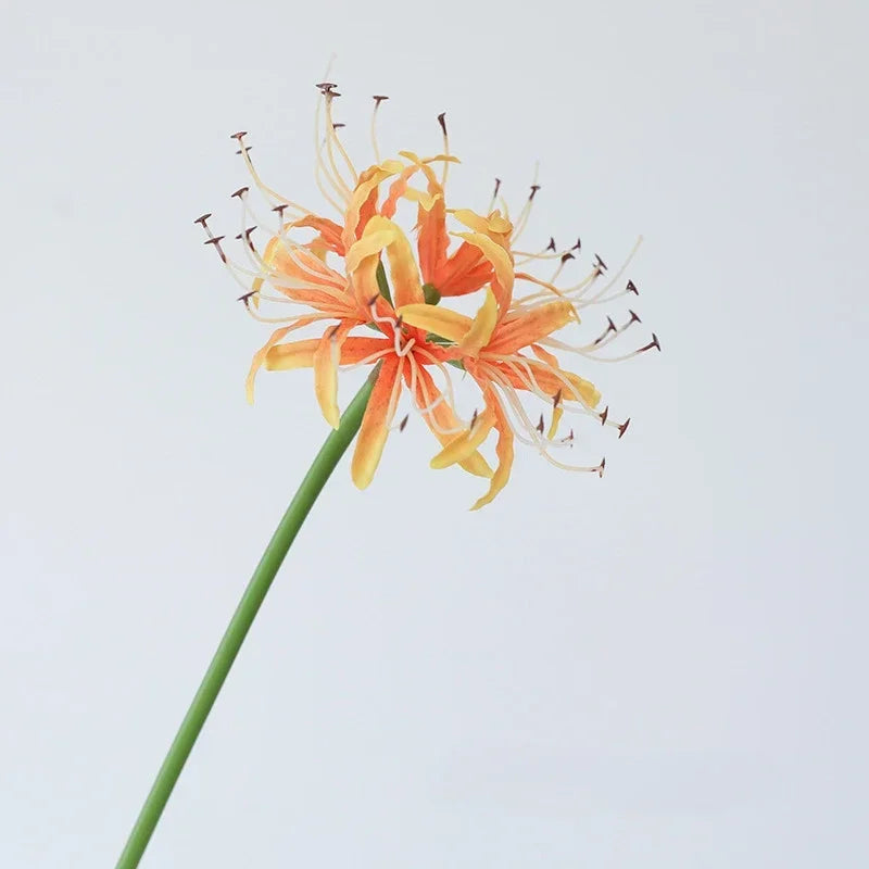 décoration en soie avec araignée lys fleurs artificielles