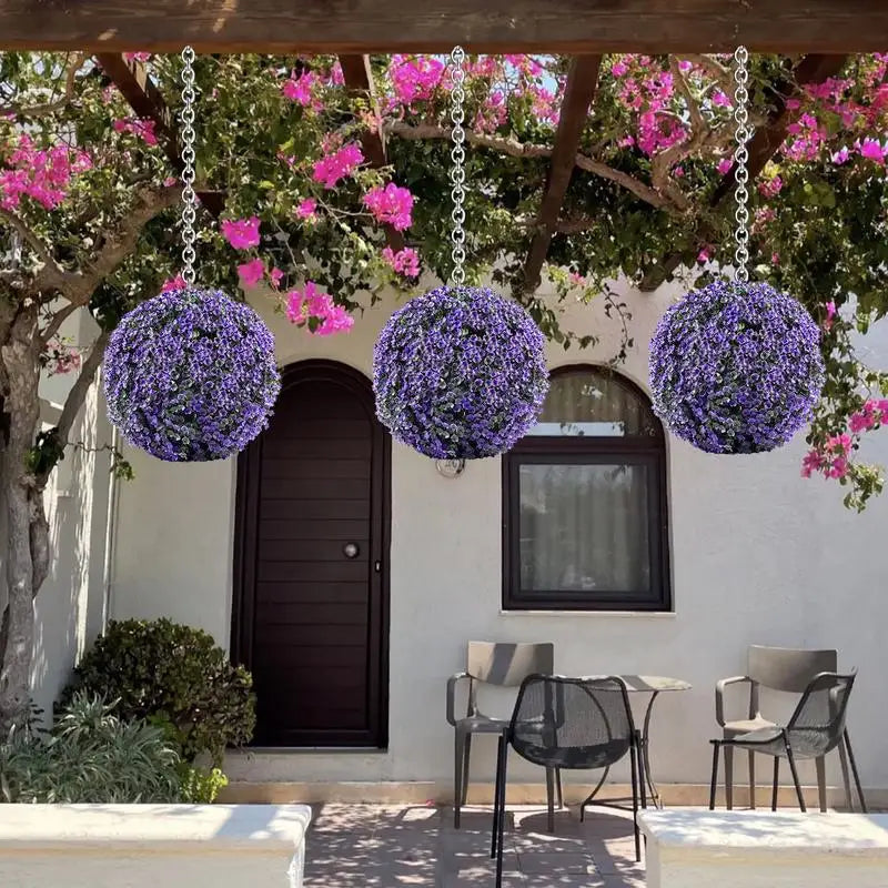 boules de topiaire en gazon artificiel pour décoration extérieure