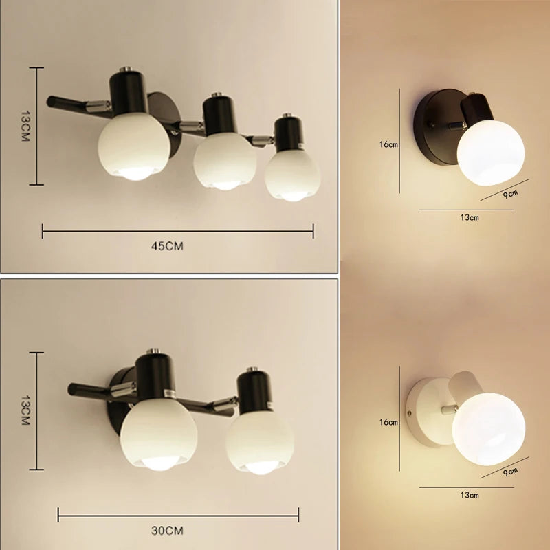 applique murale rotative moderne pour déco intérieure et éclairage