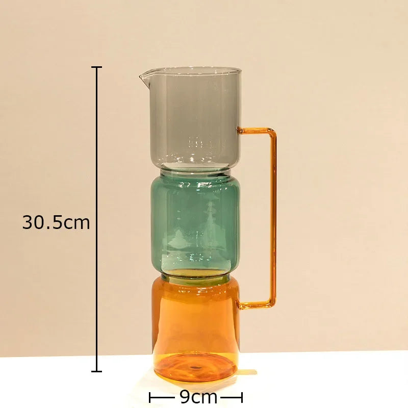 vase en verre multicolore pour culture hydroponique et décoration