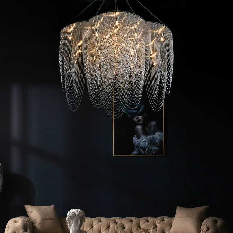 lustre moderne artistique pour décoration intérieure luxueuse