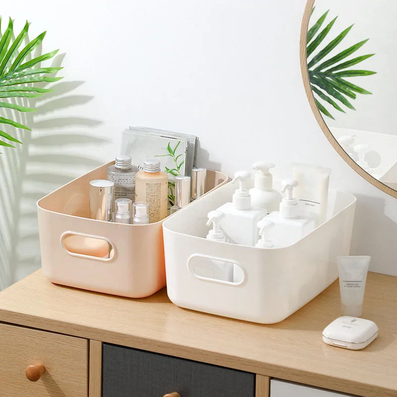 boîte de rangement pour bureau et cosmétiques divers