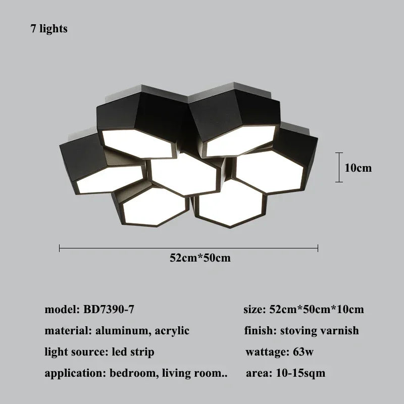 plafonnier led moderne à intensité variable pour intérieur décoratif