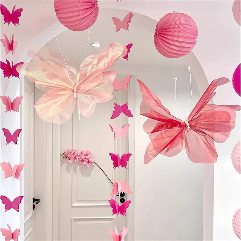 décoration papillons géants pour baby shower mariage anniversaire