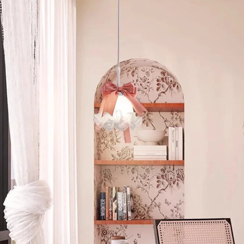 suspension moderne en verre pour chambre de petite fille