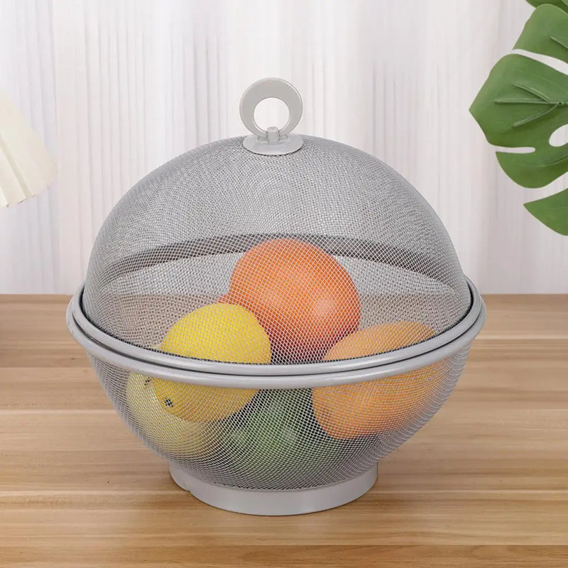 panier à fruits en maille avec couvercle anti mouches en inox