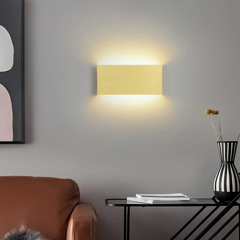 applique murale en brique dorée pour intérieur moderne éclairage led