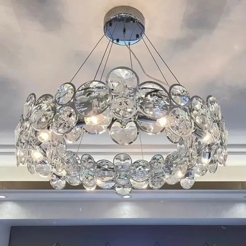 lustre en cristal moderne style nordique pour intérieur luxueux