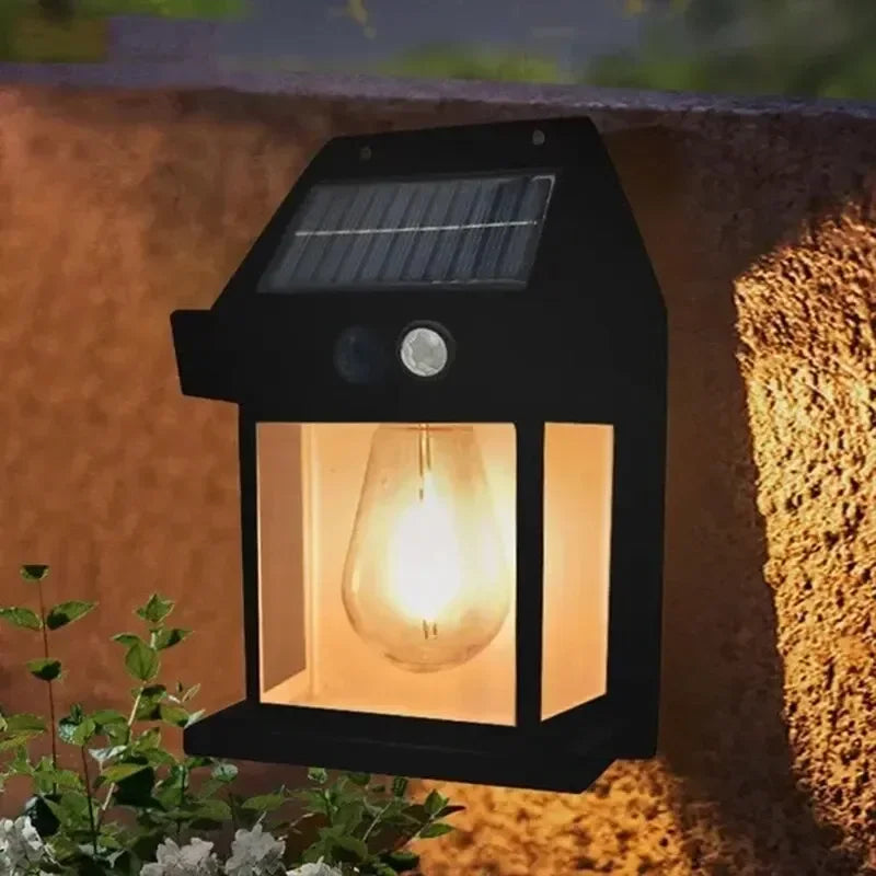 lampe de nuit solaire en tungstène trois modes étanche pour jardin