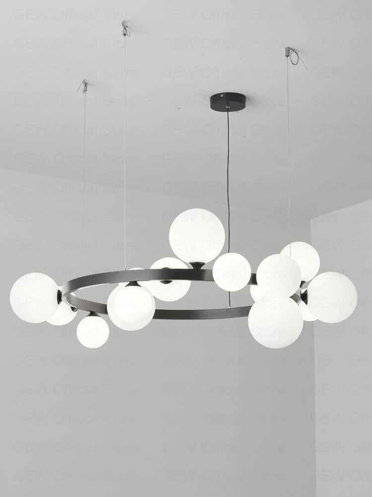 lustre minimaliste moderne cercle suspension lumières décoration maison