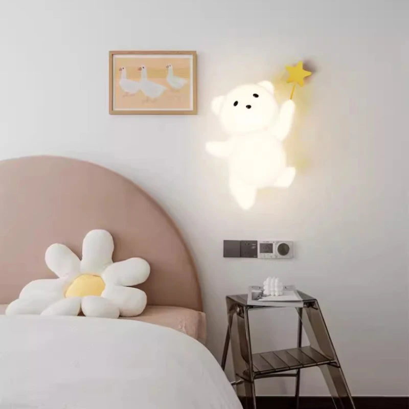 applique murale lapin radis LED pour chambre enfant