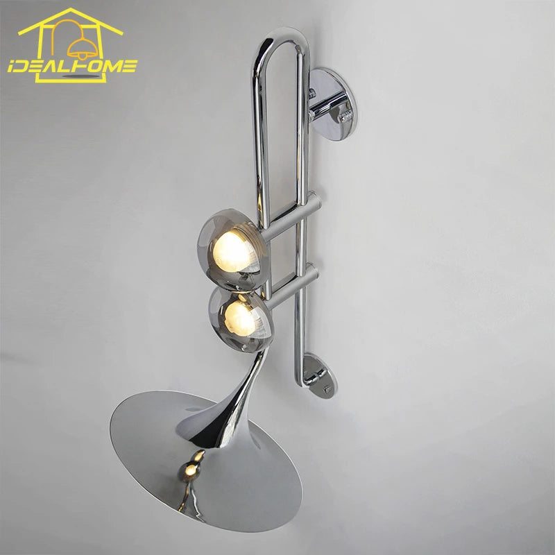 applique murale led saxophone au style industriel romantique pour restaurant