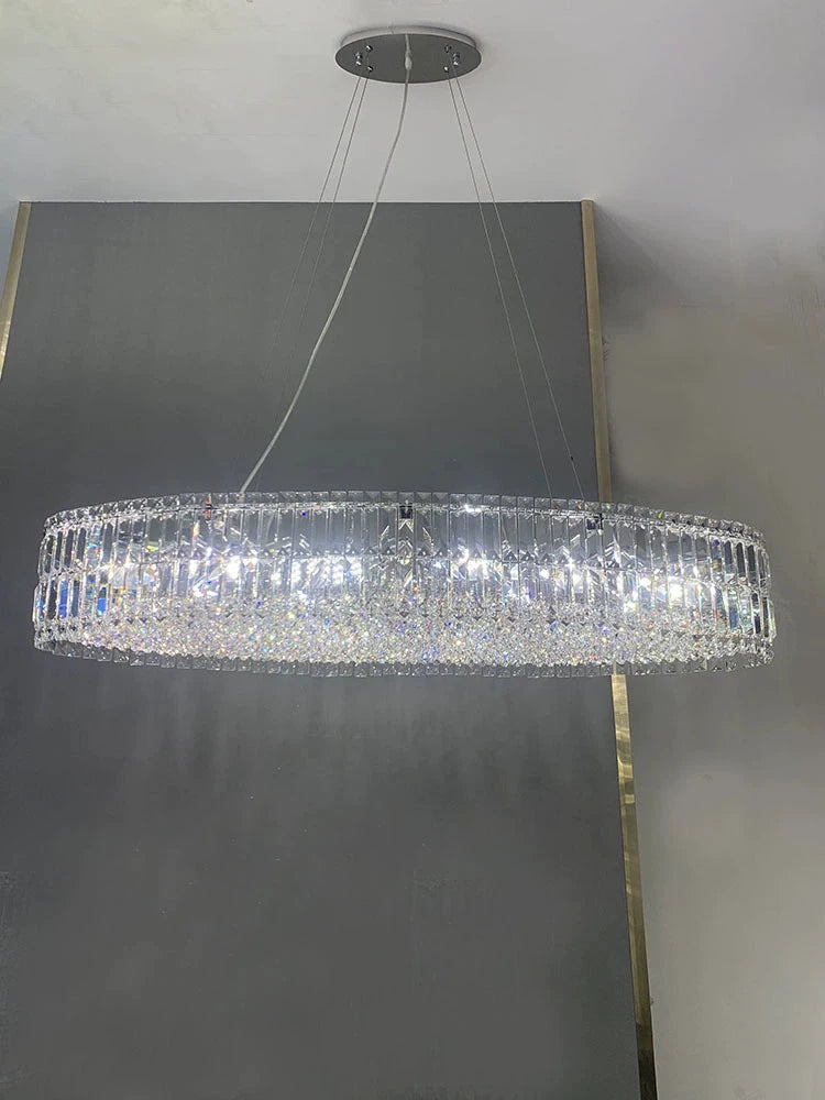 lustre led en cristal k9 rétro moderne de luxe