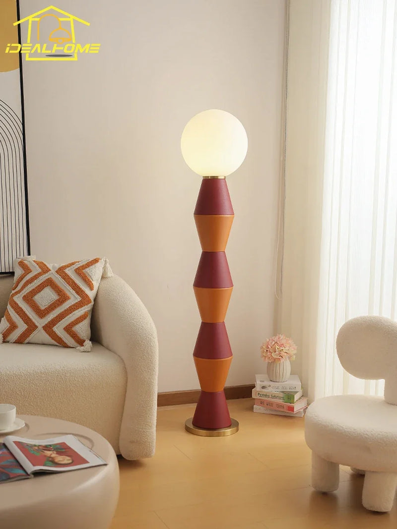 lampadaire moderne en cuir à led pour décoration intérieure