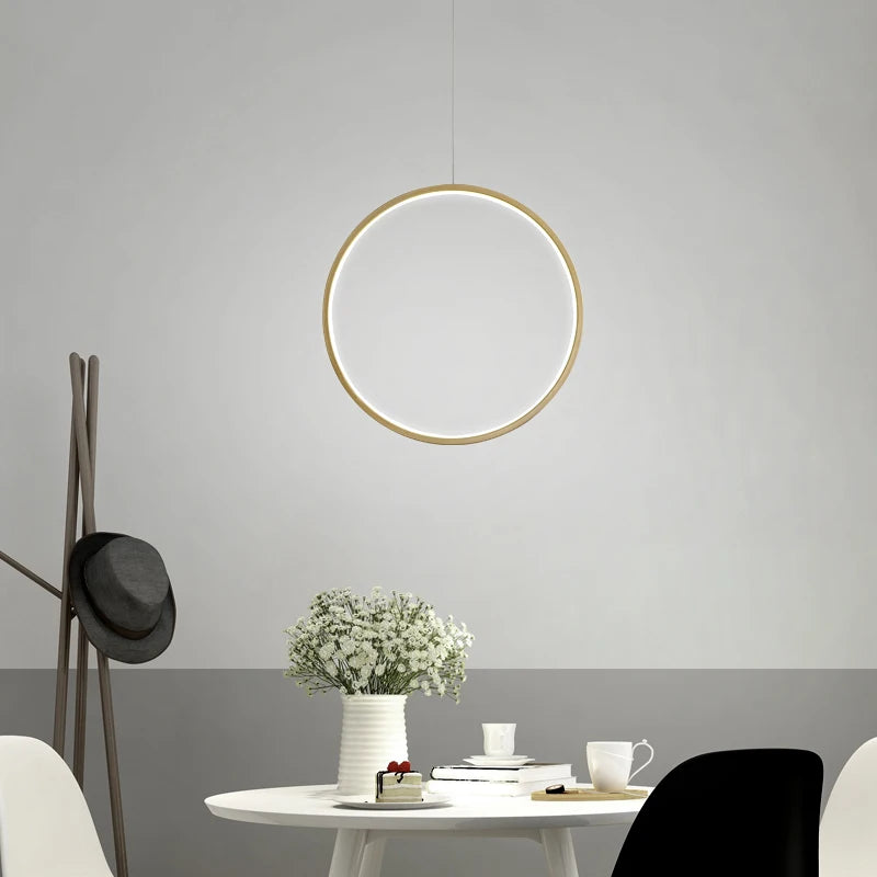 lustre led minimaliste style nordique luminaire d'intérieur suspendu