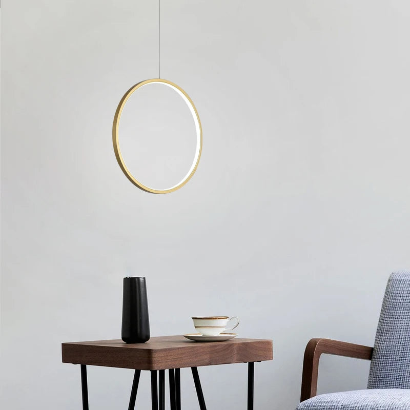 lustre led minimaliste style nordique luminaire d'intérieur suspendu