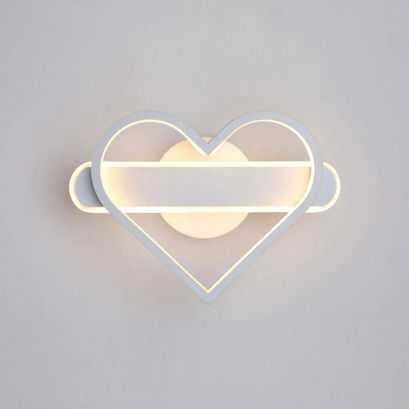 applique murale led en forme de coeur décorative moderne