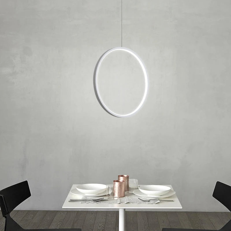 lustre led minimaliste style nordique luminaire d'intérieur suspendu