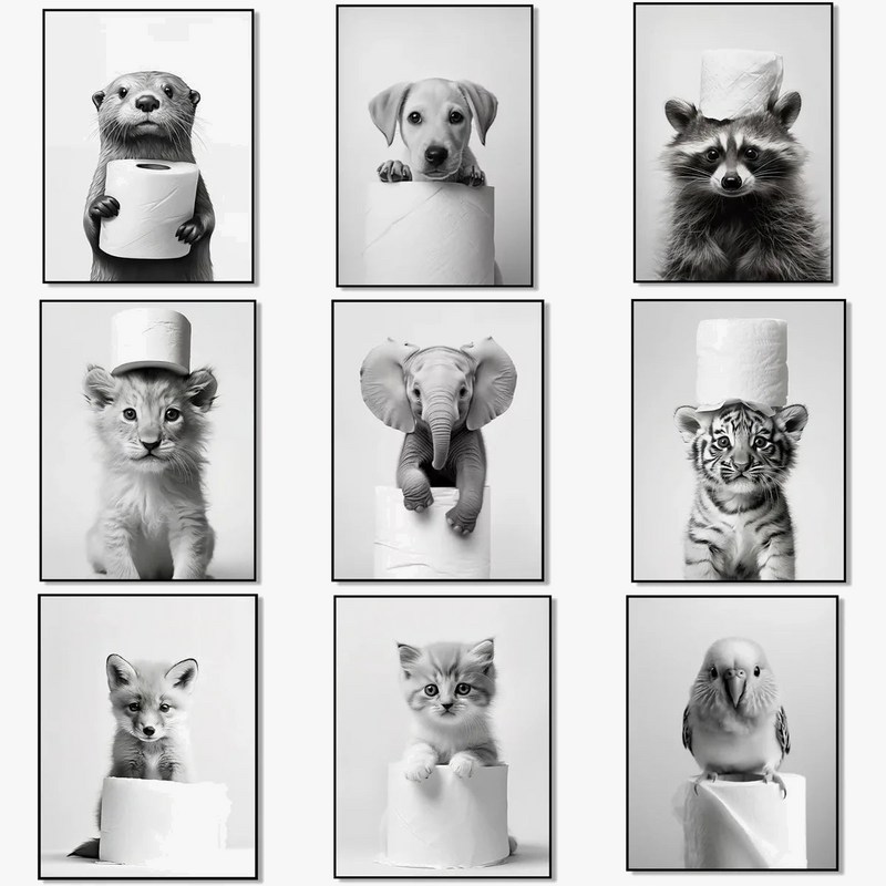 affiches-d-art-animaux-mignons-en-noir-et-blanc-d-cor-mural-0.png