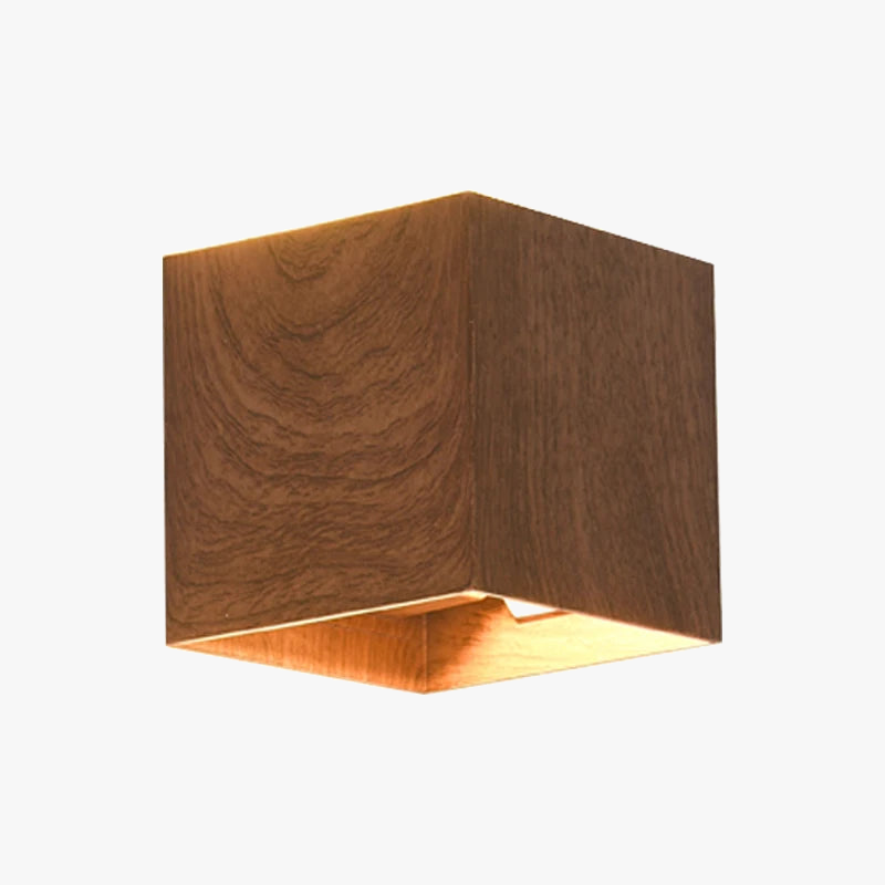 Applique murale scandinave led de forme ovale en bois