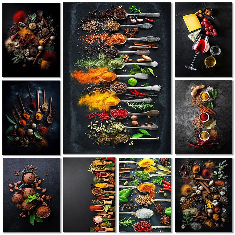 art-mural-moderne-herbes-de-cuisine-et-ustensiles-de-sushi-0.png