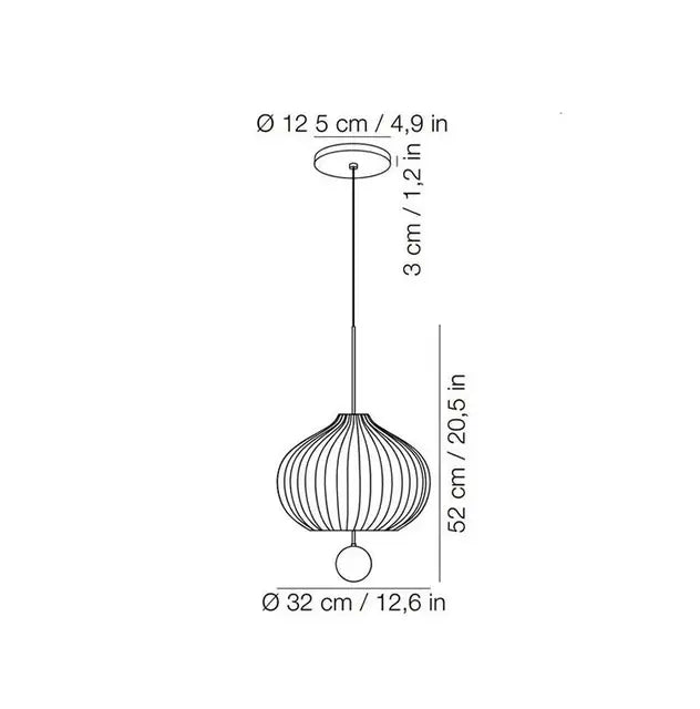 (15mai) Suspension moderne LED style chinois forme sphérique Shoutao