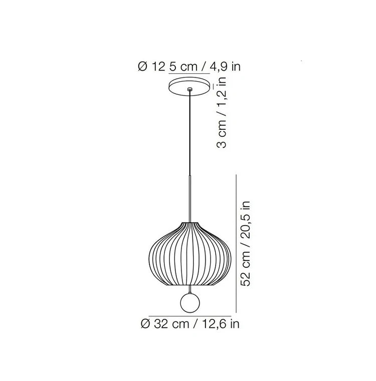 (15mai) Suspension moderne LED style chinois forme sphérique Shoutao