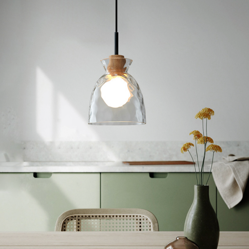 pendant light modern with lampshade in Dante glass