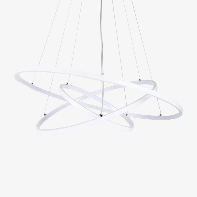 Lampe à suspension anneau moderne or 40 cm avec LED - Anella