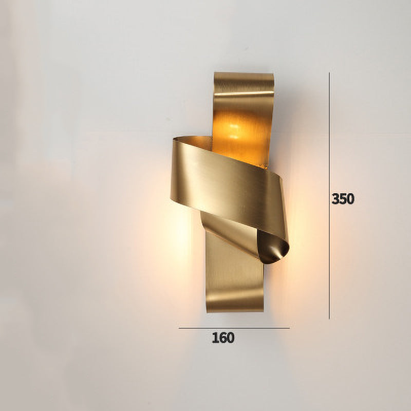 wall lamp Modern golden wall hanging in the shape of a bow Ilba
