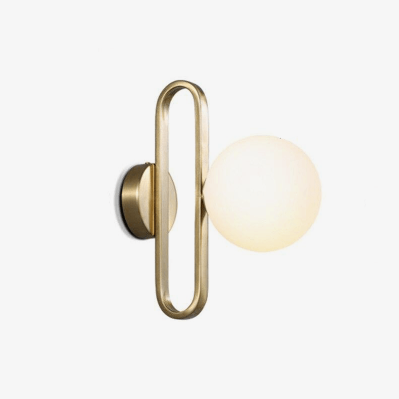 Applique Moderne Chrome ou Or Boule de verre DOLCE Metallux