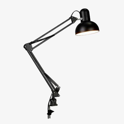 Lampe de bureau LED à pince KELLY en PVC noir
