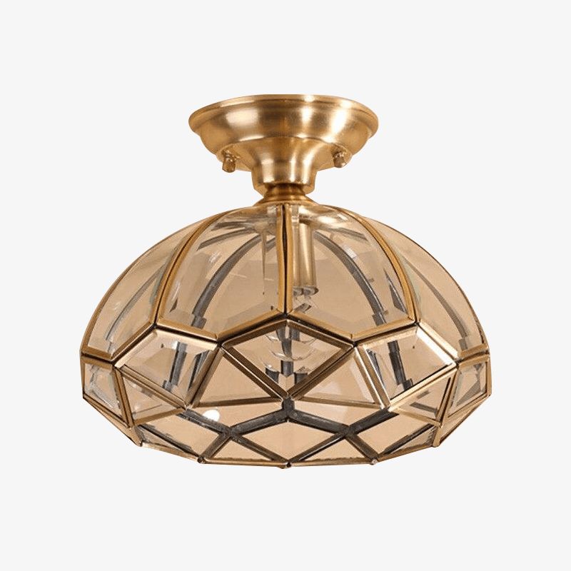 VETCS Verre de Lait Blanc Globe Anneau d'Or Plafonnier Ferme Rustique Semi  Encastré Plafonnier Asie du Sud-Est Oiseau Plafonnier Chinois Noir  Éclairage for Couloir Porche Foyer Balcon (Color : Dark) : 