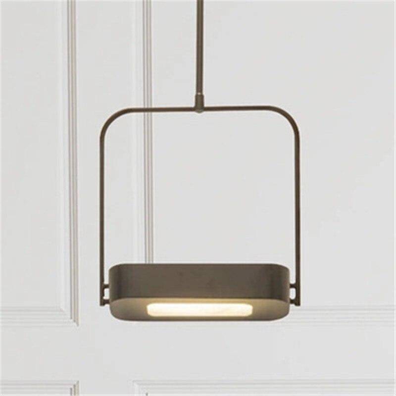 pendant light modern square with lighted base Saanvi