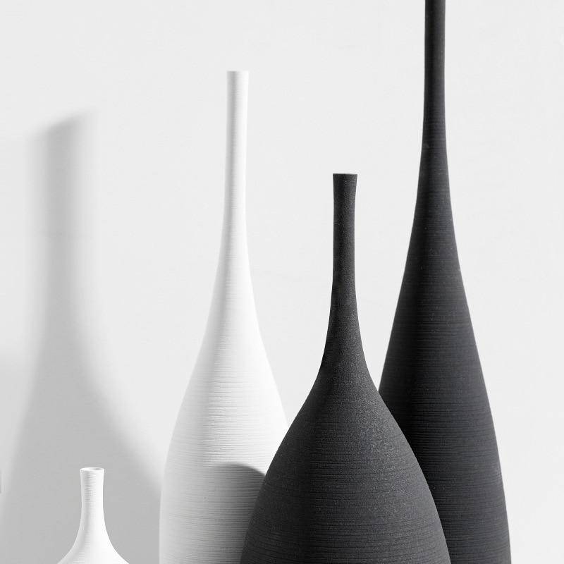 Jarrón design de cerámica de estilo minimalista Zen