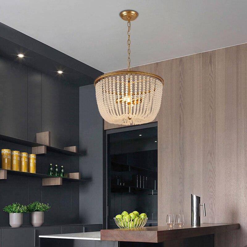 Suspension design led avec abat-jour en verre cristal luxury