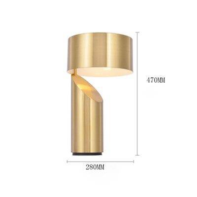 Lampe à poser LED en métal cylindrique design