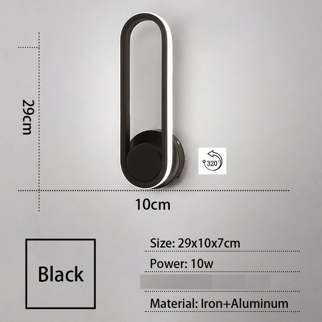 Moderna lámpara de pared LED con formas originales Atticus