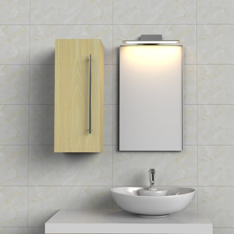 Applique murale pour miroir de salle de bain en bois cubique
