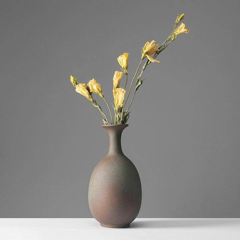 Vase style japonais en céramique arrondi