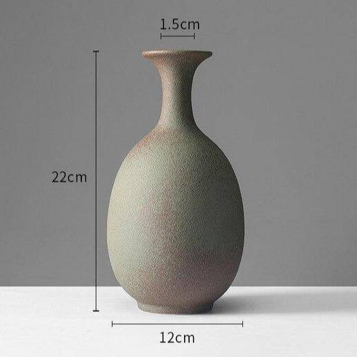 Japanese style rounded ceramic vase